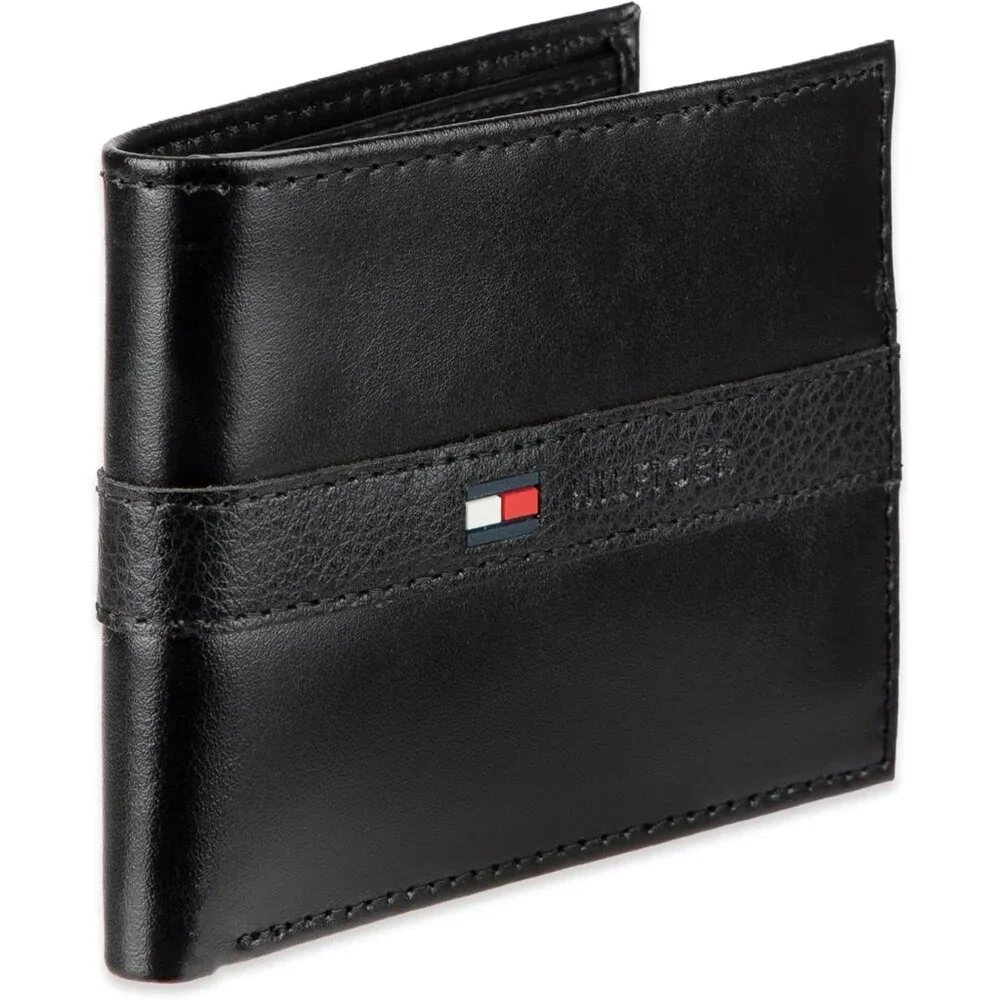 Tommy Hilfiger Men's Classic Bifold Wallet with ID Window and Multiple Card Slot